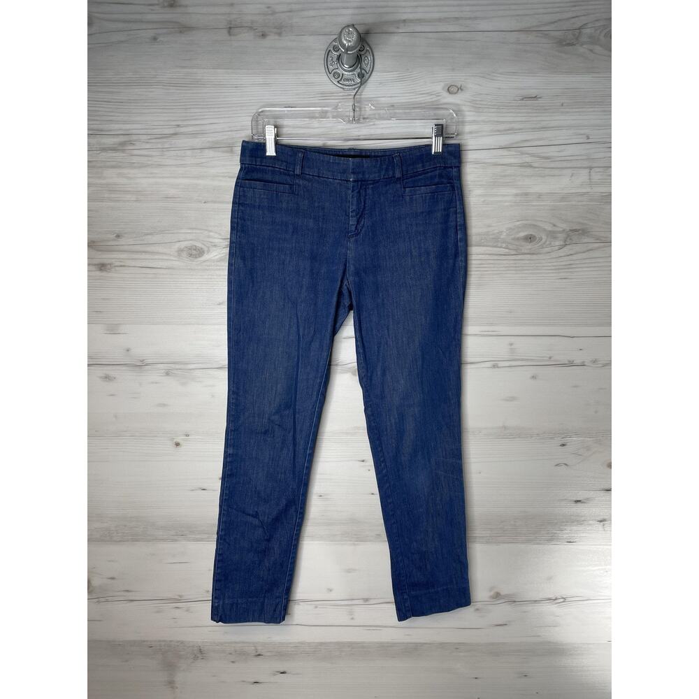 Banana Republic Sloan Pants Womens 2 Blue Denim‎ Ankle Stretch Slim Trousers